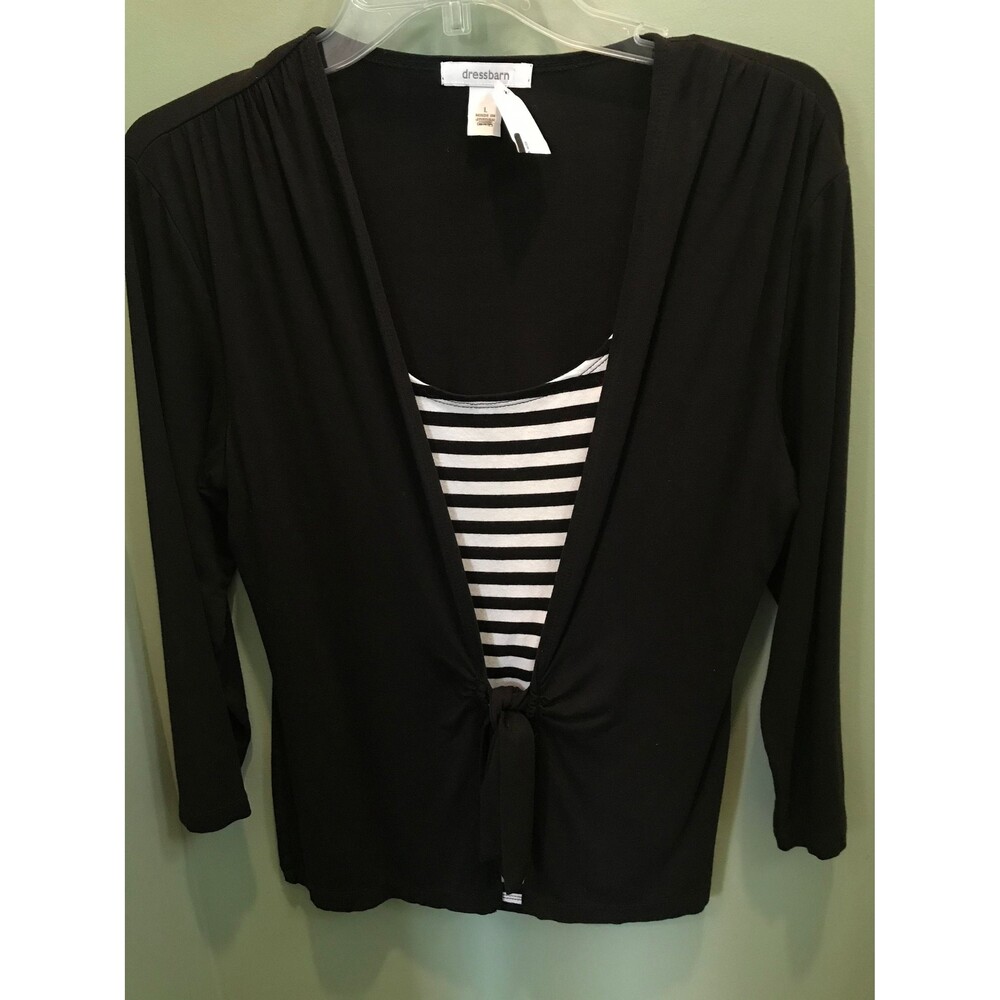 Dress Barn top with cardigan -size L